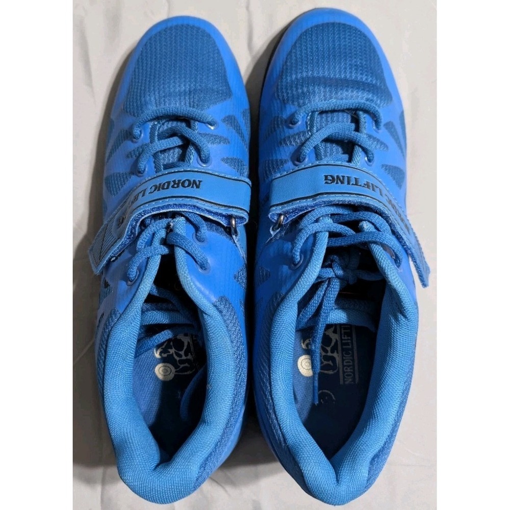 Nordic Lifting Weightlifting Shoes Mens 11 Blue Cross Training Gym Strap EU 44.5 - Picture 5 of 7